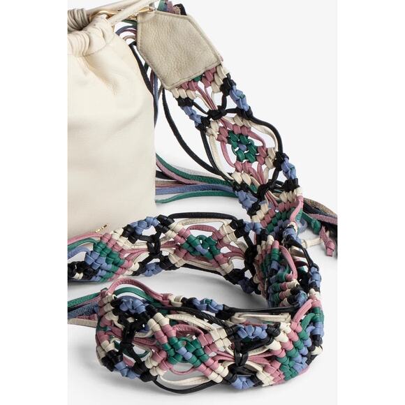 Zadig & Voltaire Rock to go Leather Macrame Crossbody Bag NWT - Picture 5 of 10